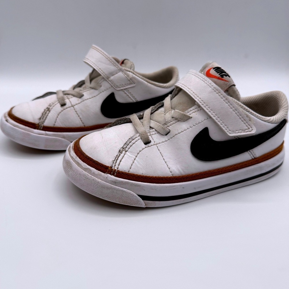 Nike Kids White Velcro Strap Casual Sneakers Shoes Size Toddler